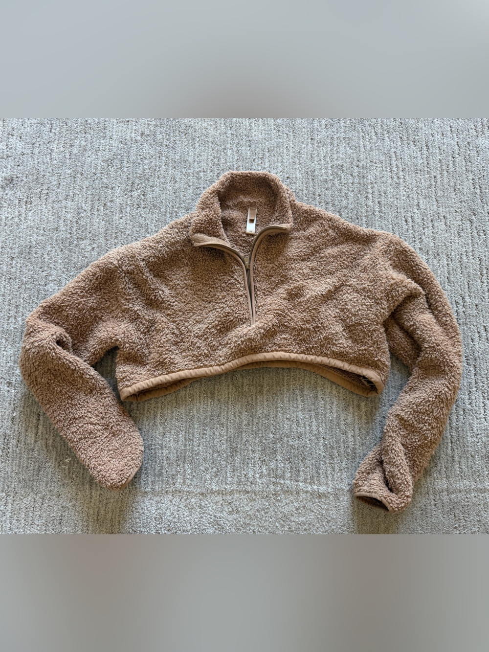 SKIMS - Cozy Plush Quarter-Zip Sherpa Pullover - Camel